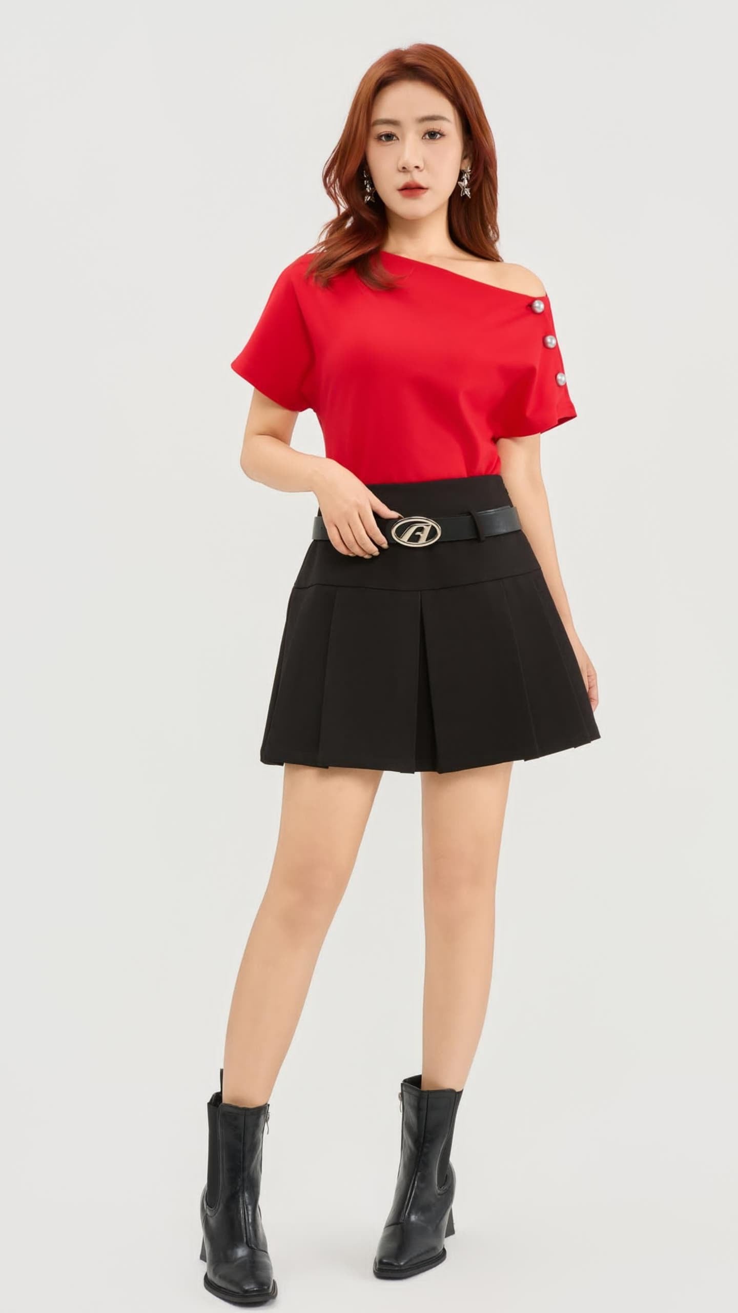 Ziri Drop Shoulder Asymmetrical Top