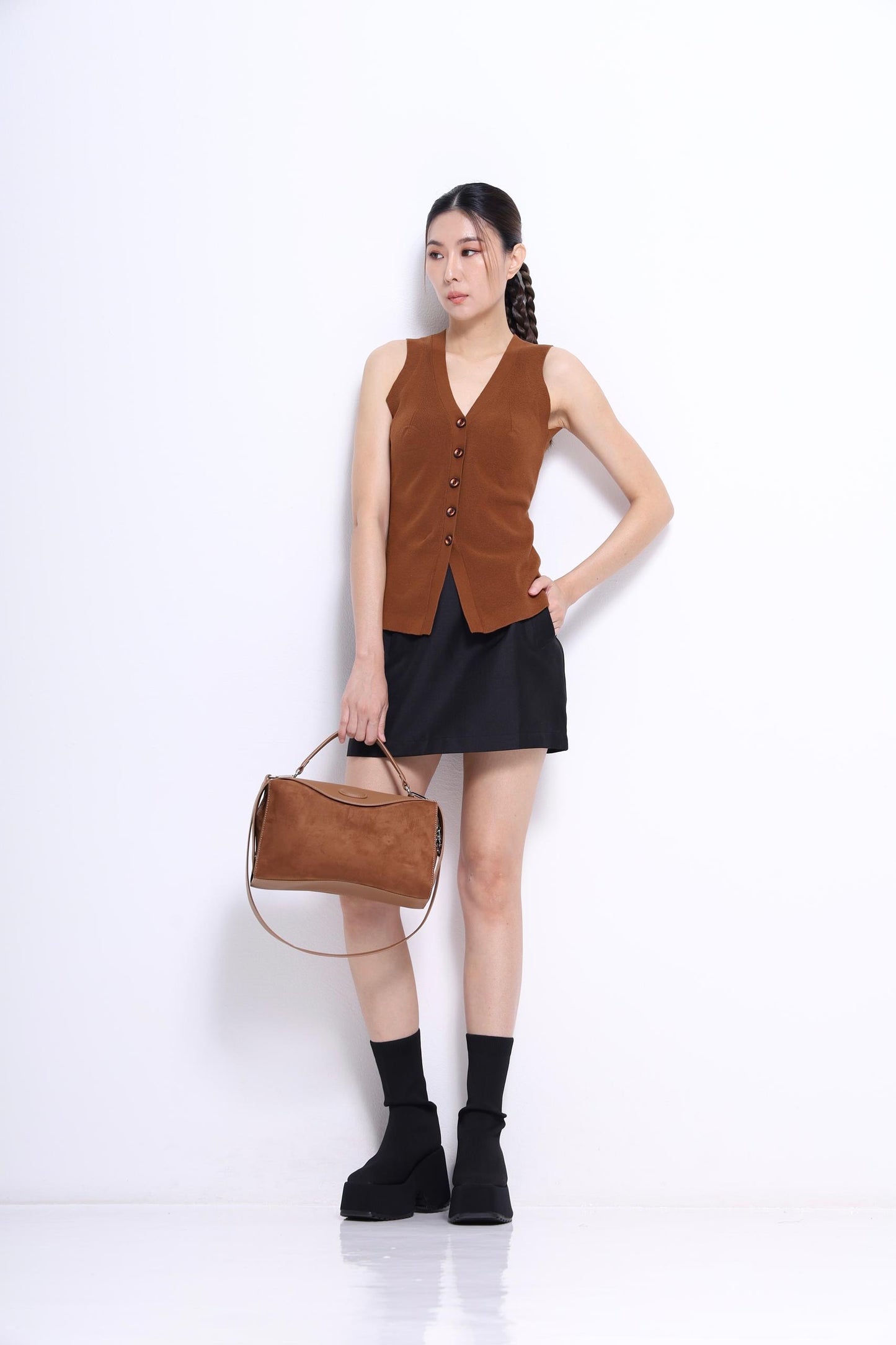 Claira V-Neck Knit Vest
