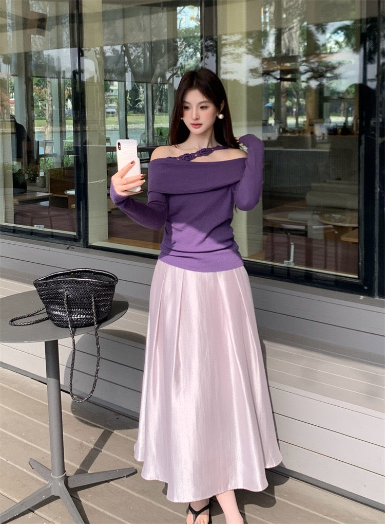 Valentina Pleated A-line Skirt