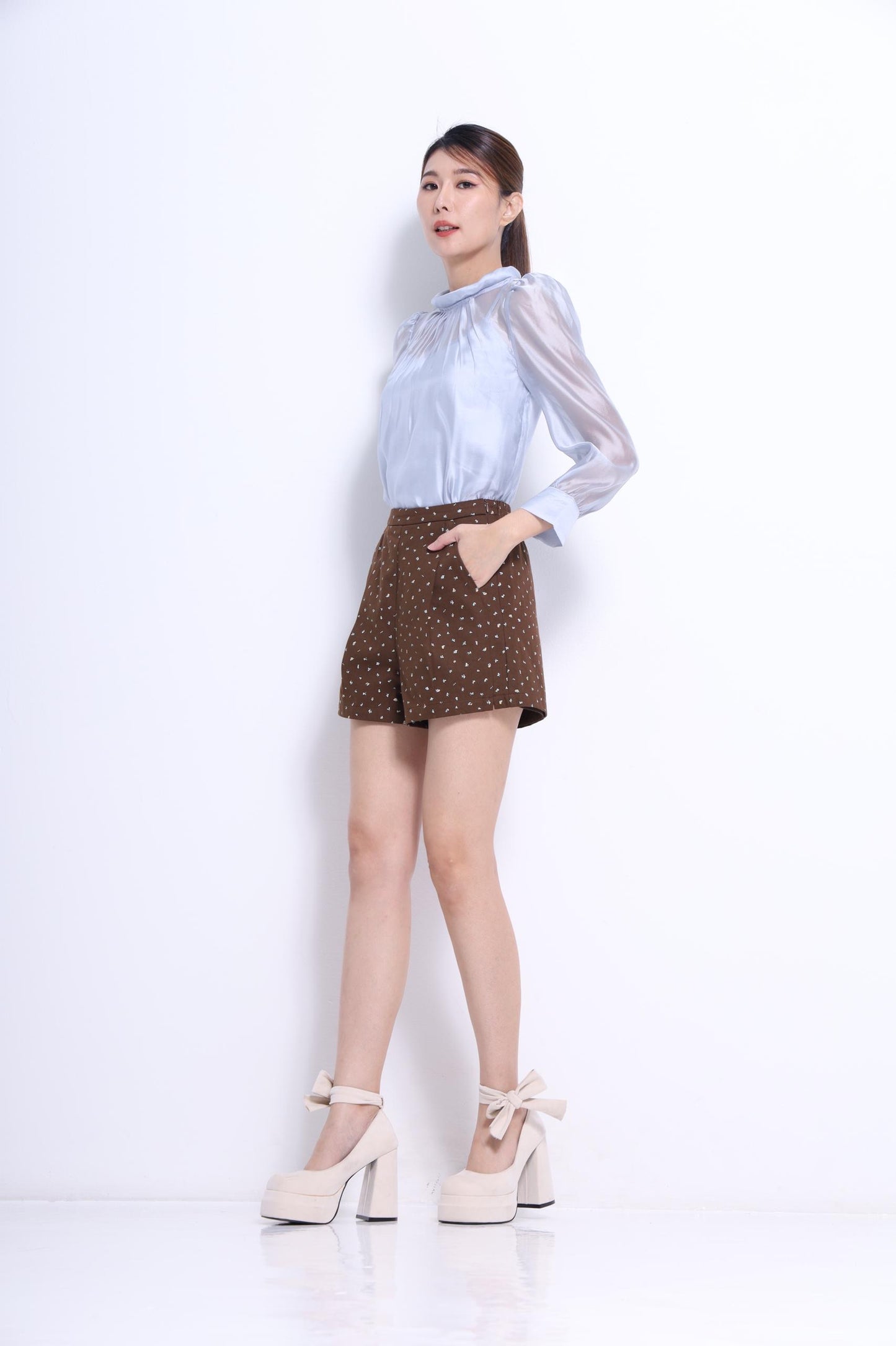 Mara Organza Long Sleeve Blouse