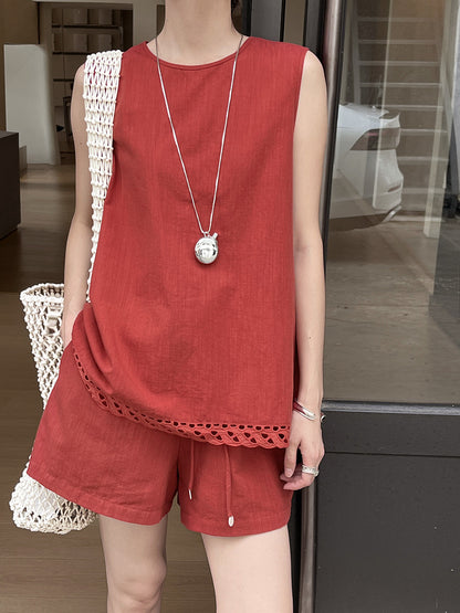 Zoey Broderie Linen Setwear