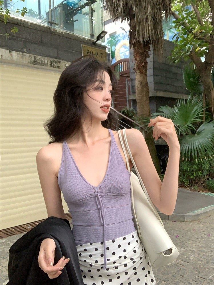 Kylie V-Neck Knit Tank Top