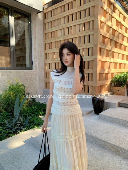 Luna Hollow Lace Knit Top