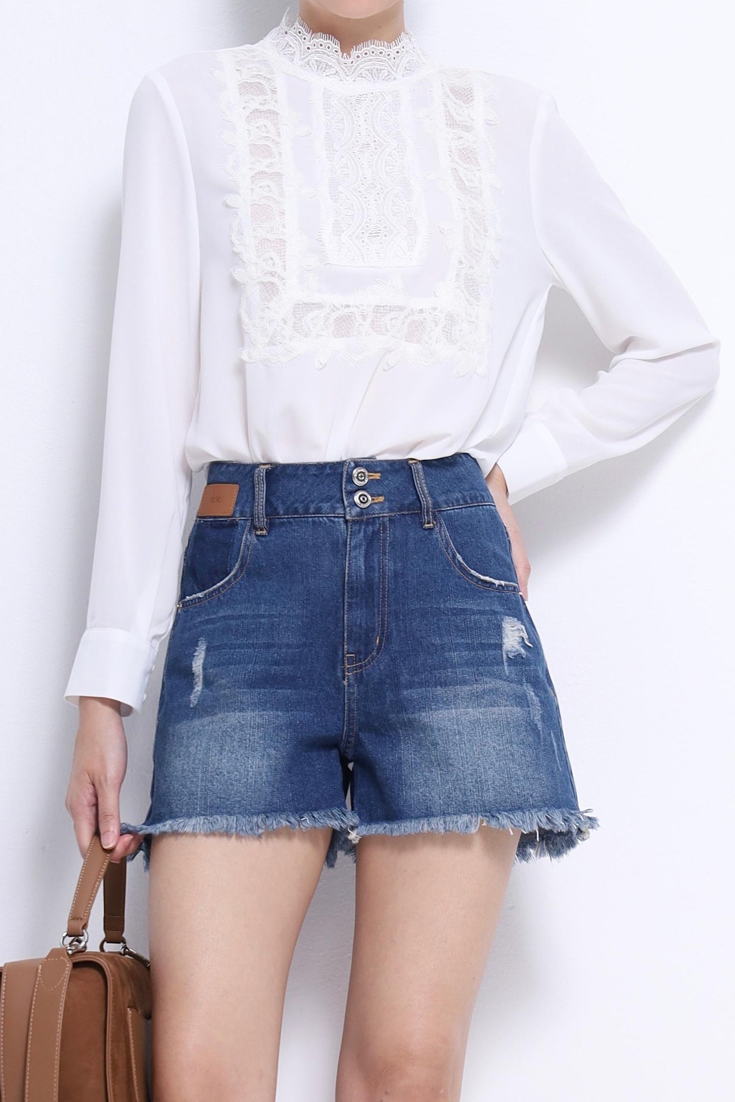 Lacey Mock neck Lace Blouse