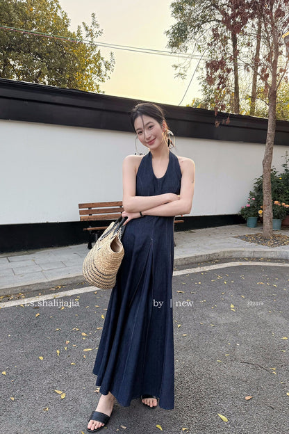Ara Halter Denim Dress