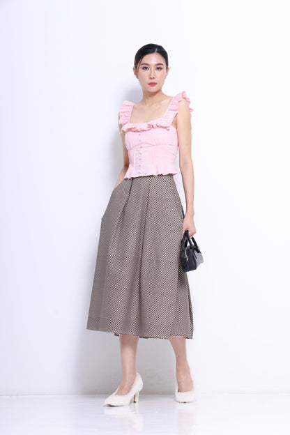 Kylie Ruffle Square Neck Top