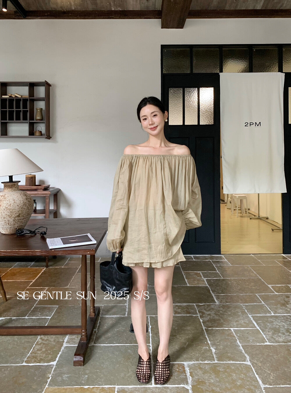 Elle Ramie Off Shoulder Setwear