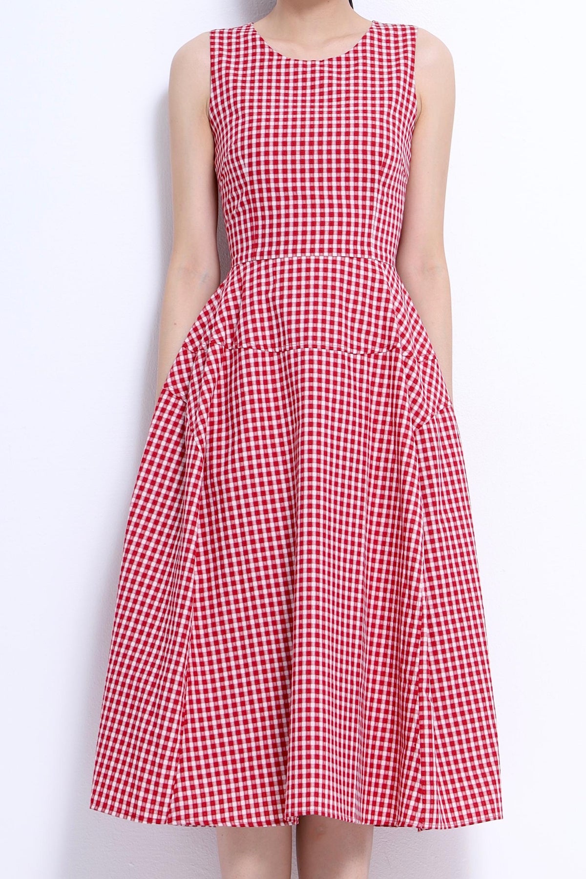 Elise A-line Checkered Dress
