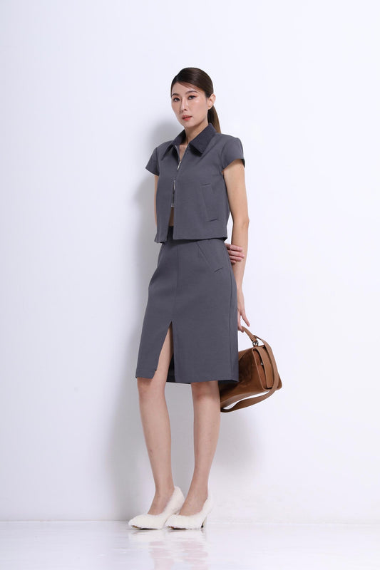 Bianca Front Slit Pencil Skirt