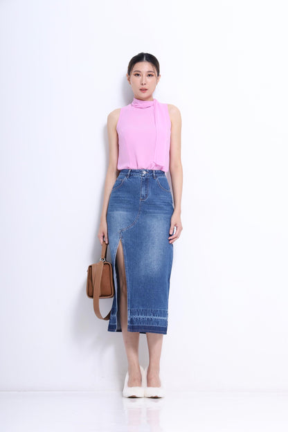 Marie Neck Tie Chiffon Blouse