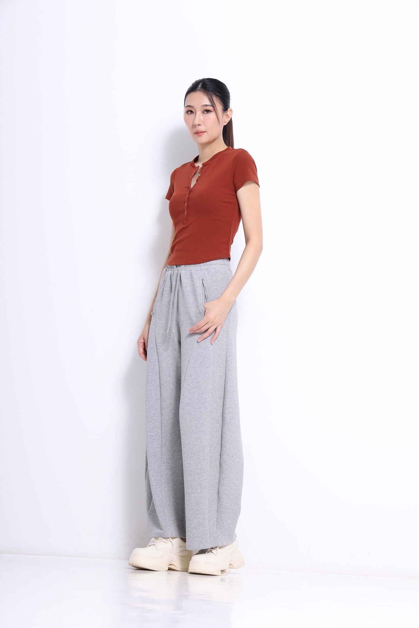 Charlie Button Down Fitted Tee