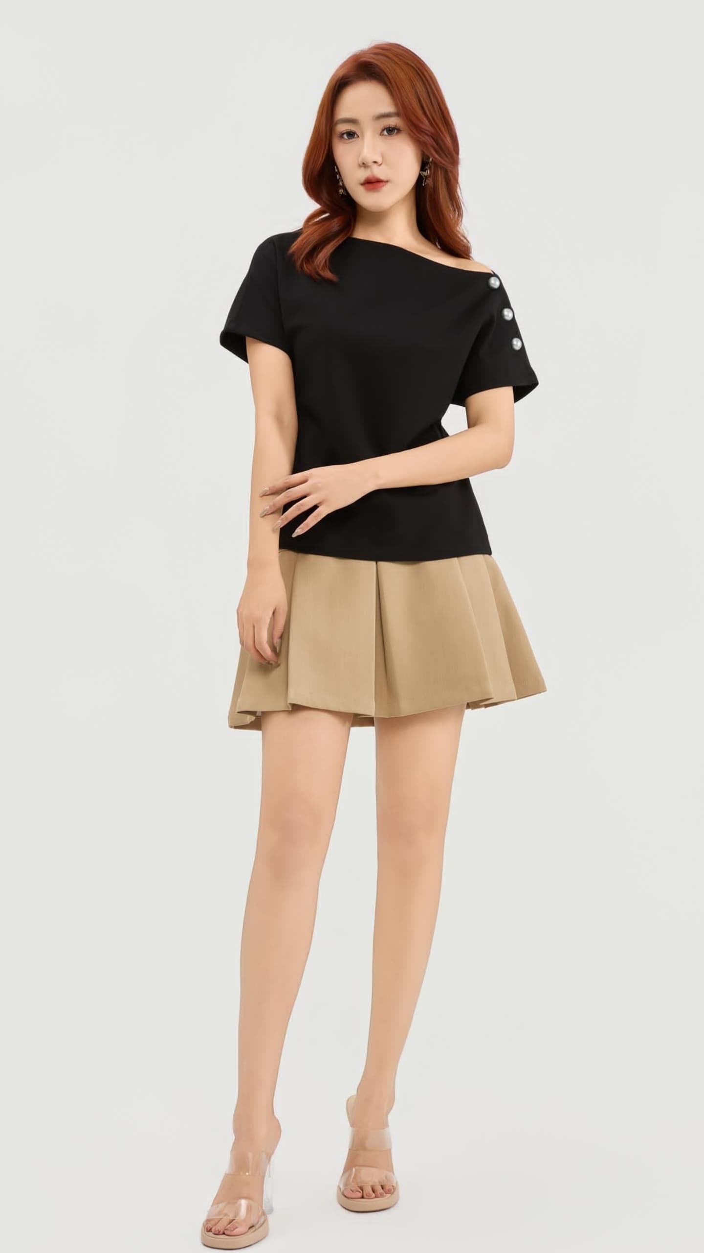 Ziri Drop Shoulder Asymmetrical Top