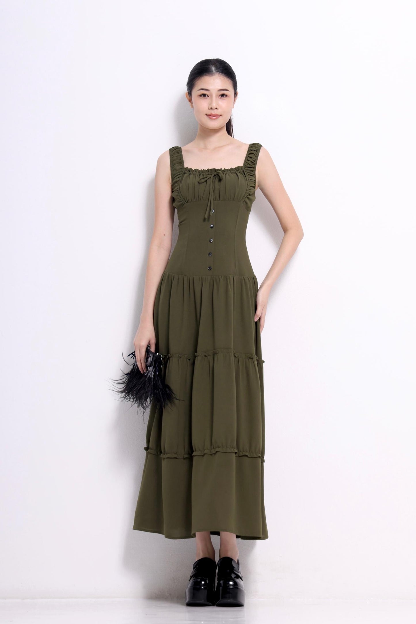 Denise Ruffled A-line Dress