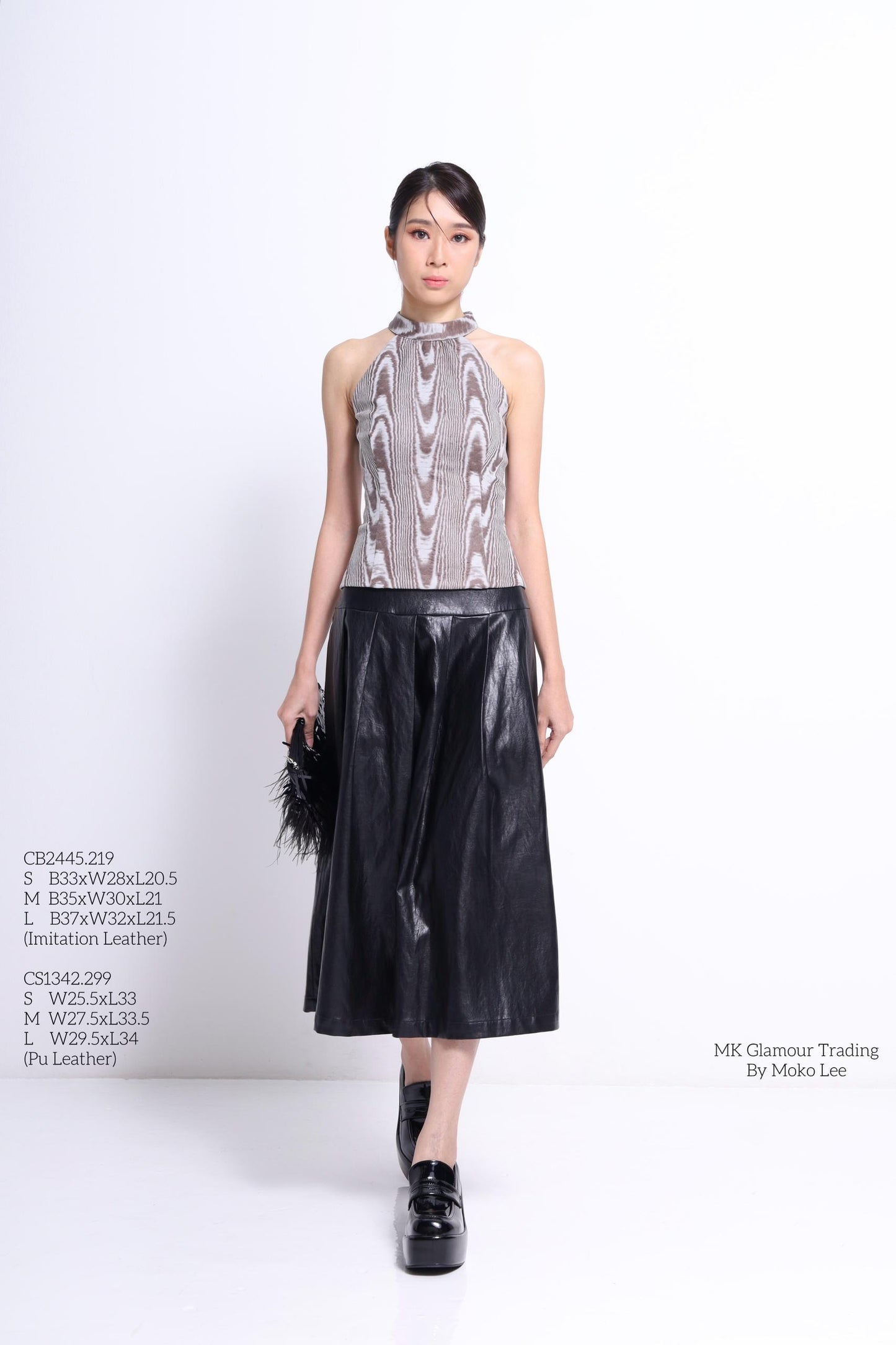 Mina Faux Leather Aline Skirt