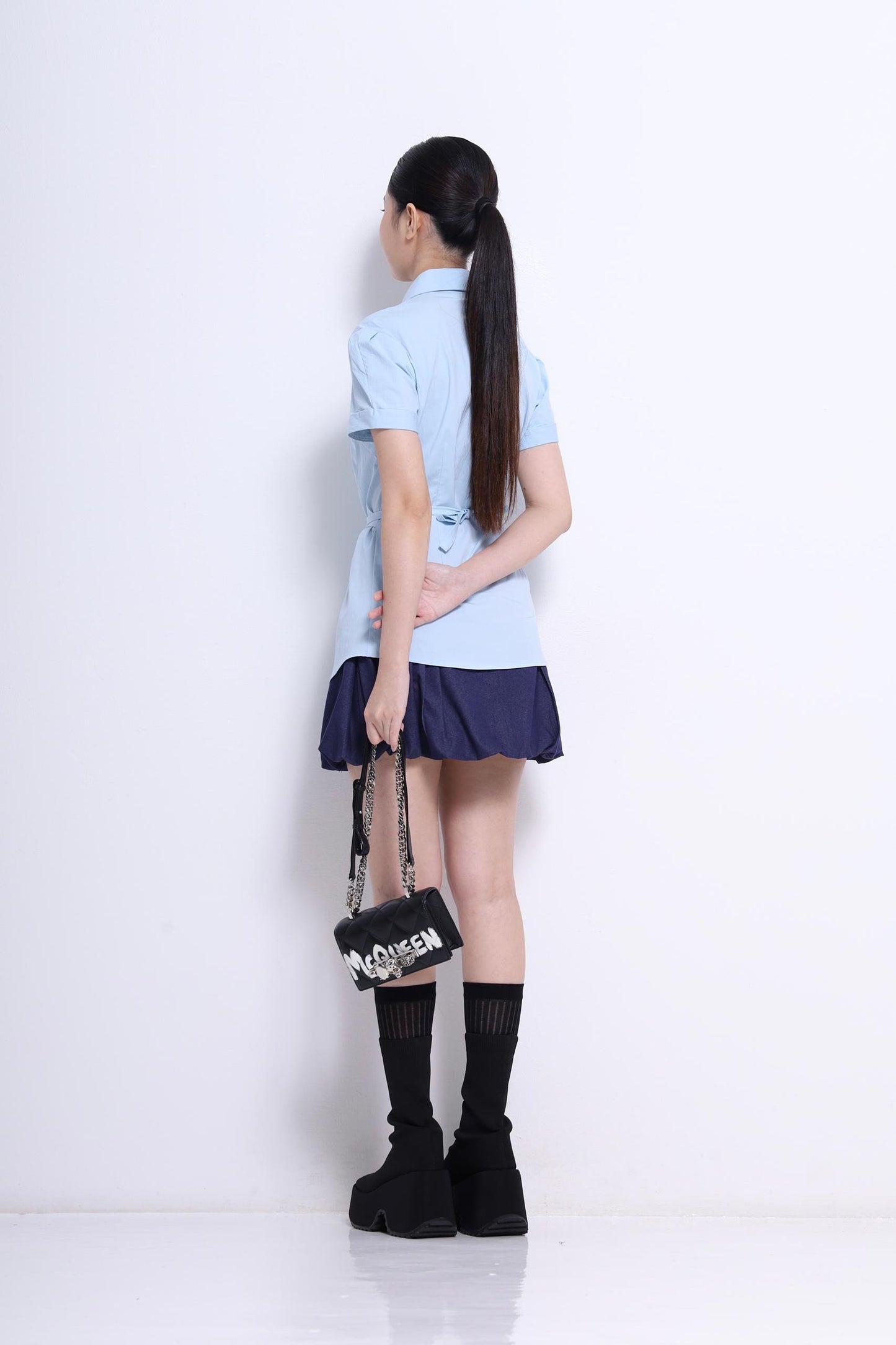 Sera Bubble Hem Mini Skirt