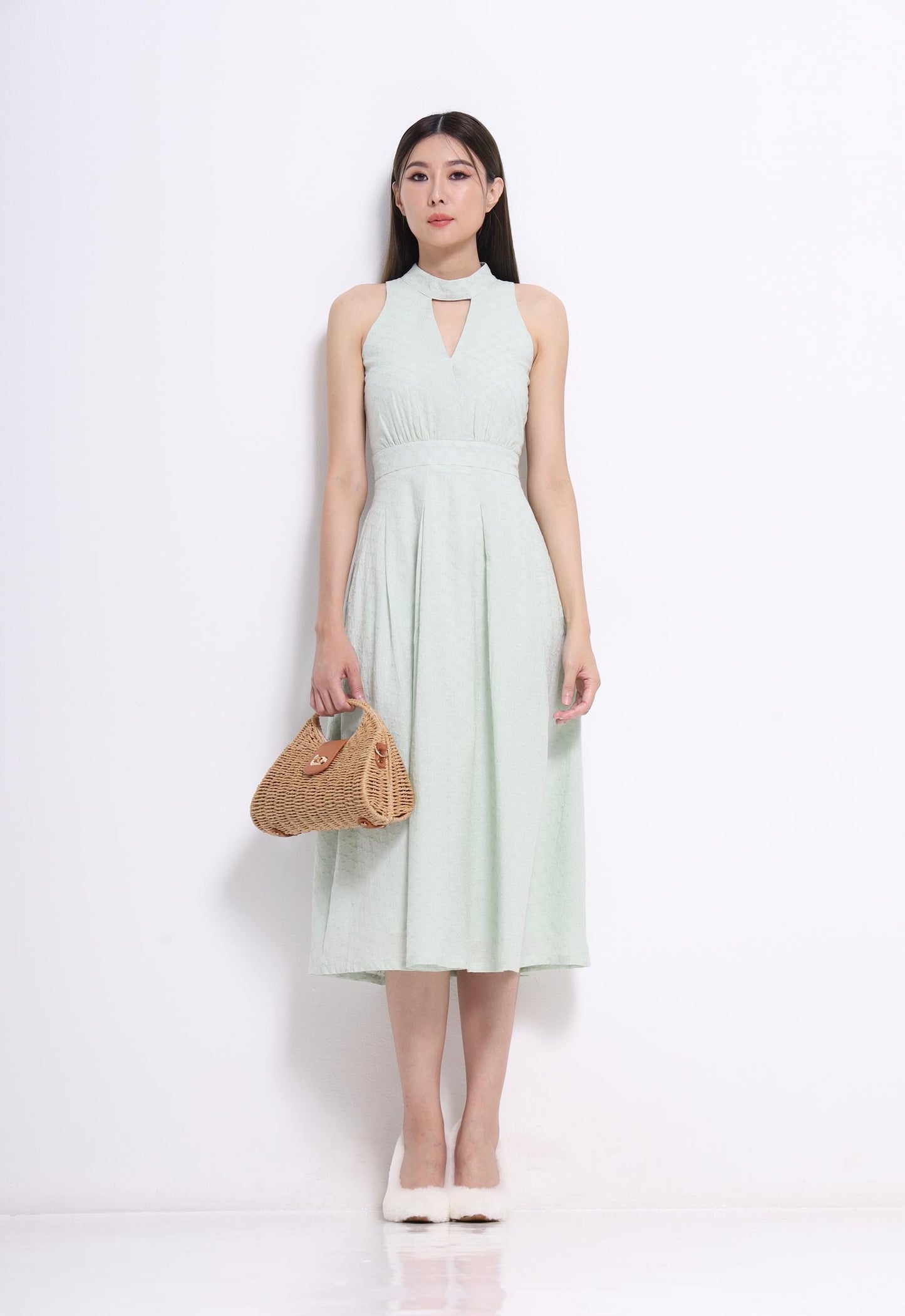 Aiko Cutout Embroidered Dress