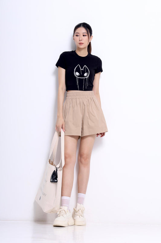 Ollie Relaxed A-line Nylon Shorts