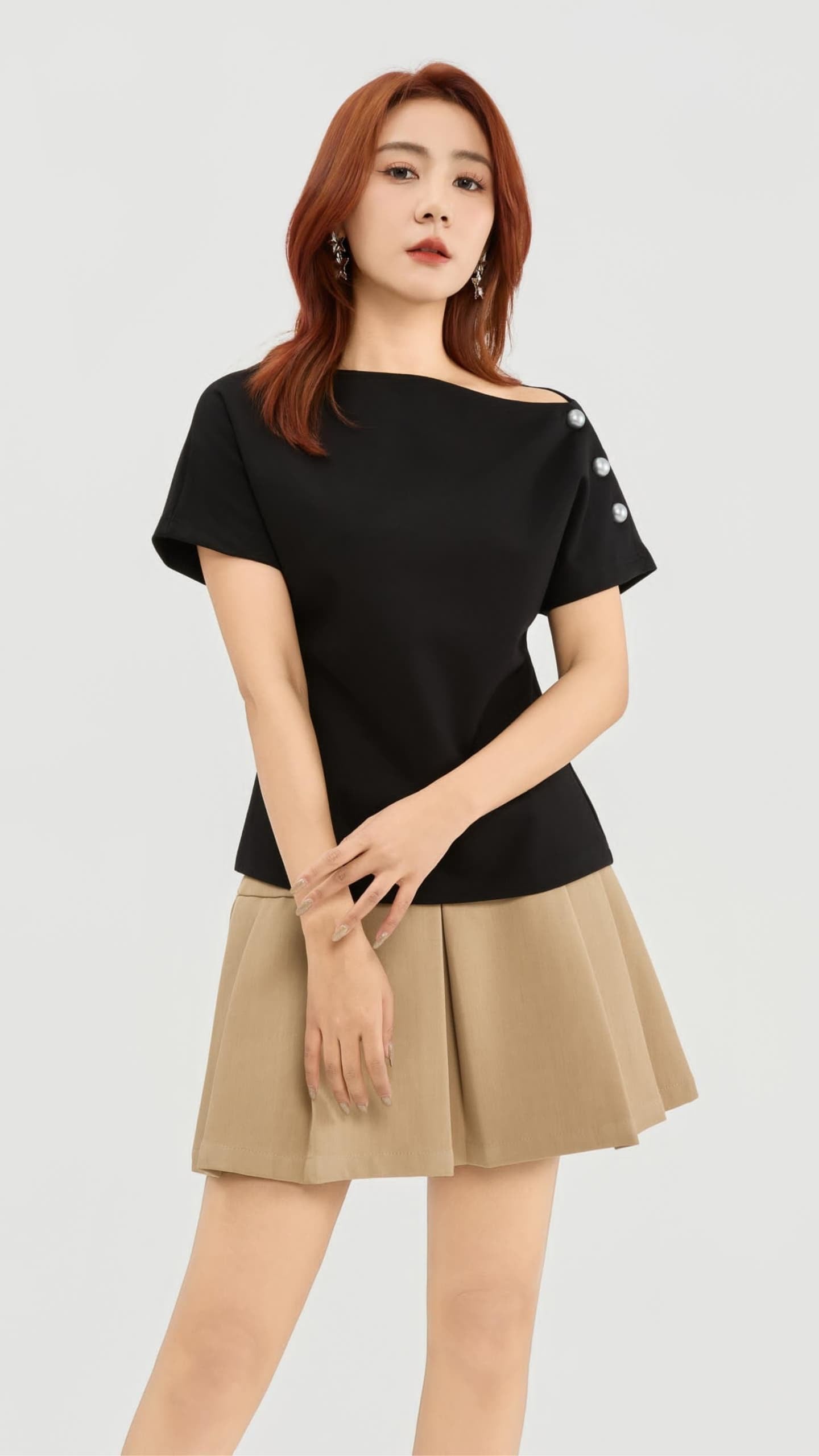 Ziri Drop Shoulder Asymmetrical Top