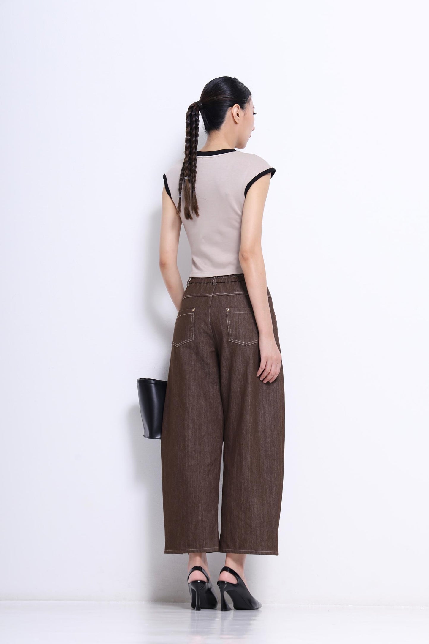 Trisha V-Neck Scuba Top