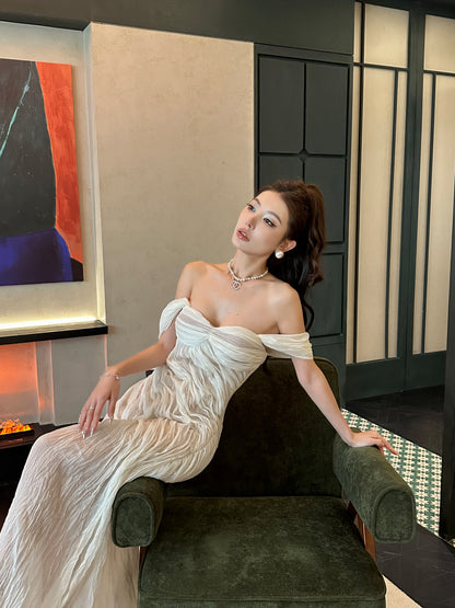 Venus Layered Evening Flare Dress