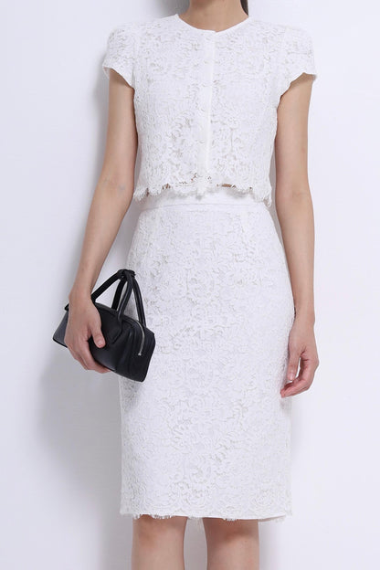 Stacey Cropped Lace Top