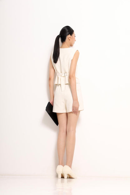 Willow Tailored V-Neck Vest & Shorts Set