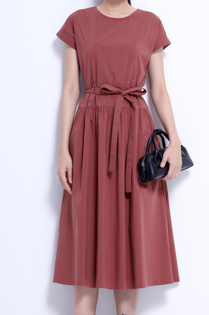 Sarah Waist Tie Midi Dress