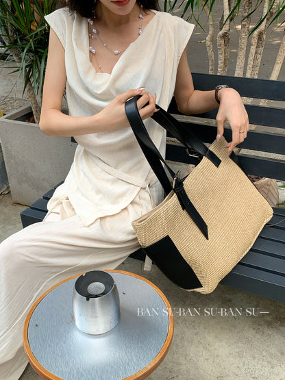 Su Linen Cowl Neck Blouse