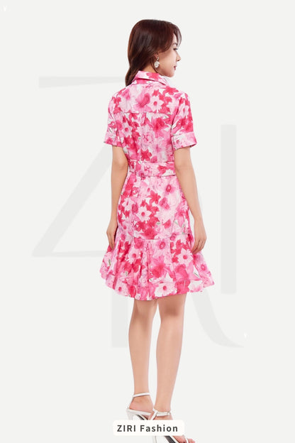 Monet A-line Floral Dress