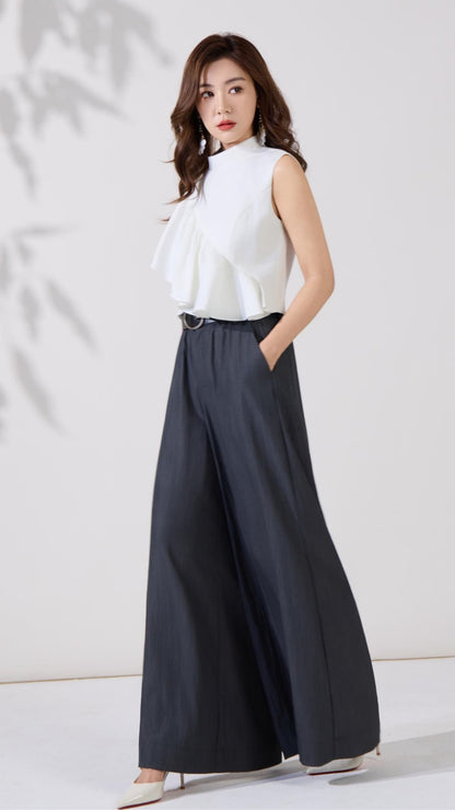 Ziri Asymmetrical Ruffle Top