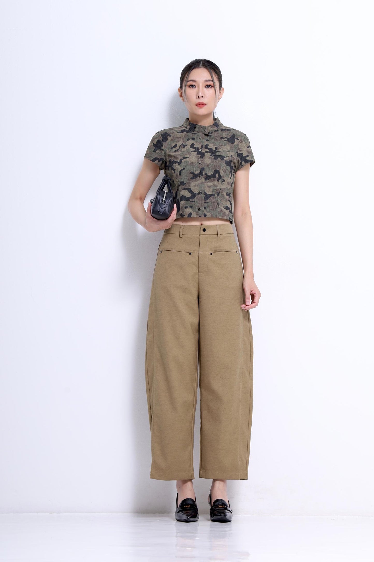 Nikki High Rise Barrel Pants