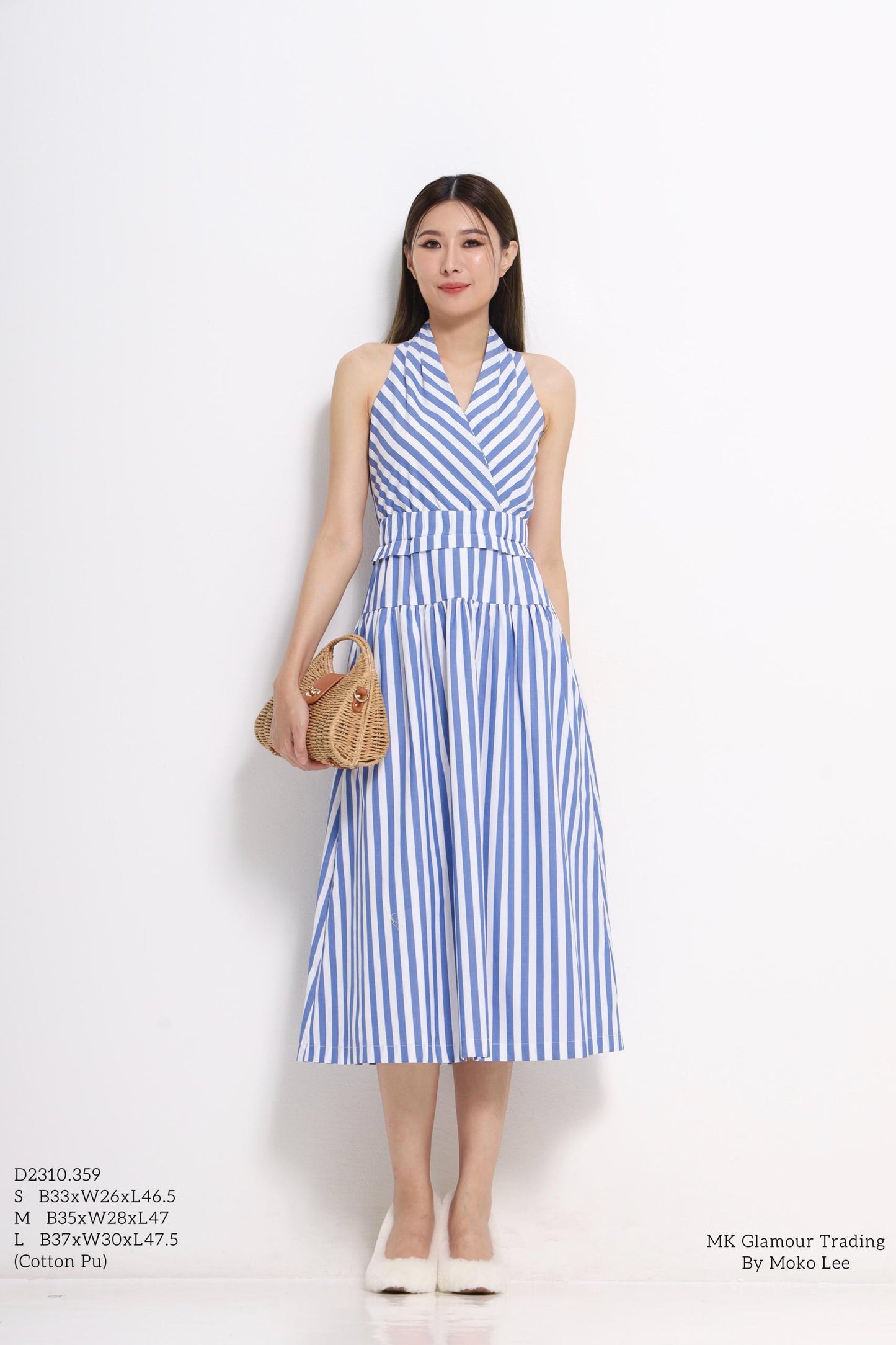 Marilyn V-Neck Stripe Dress