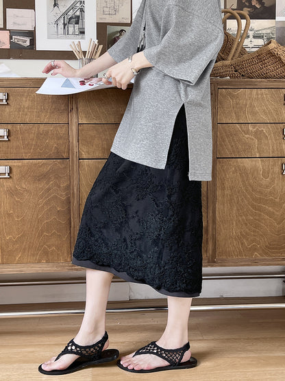Laurel Broderie Overlay Midaxi Skirt
