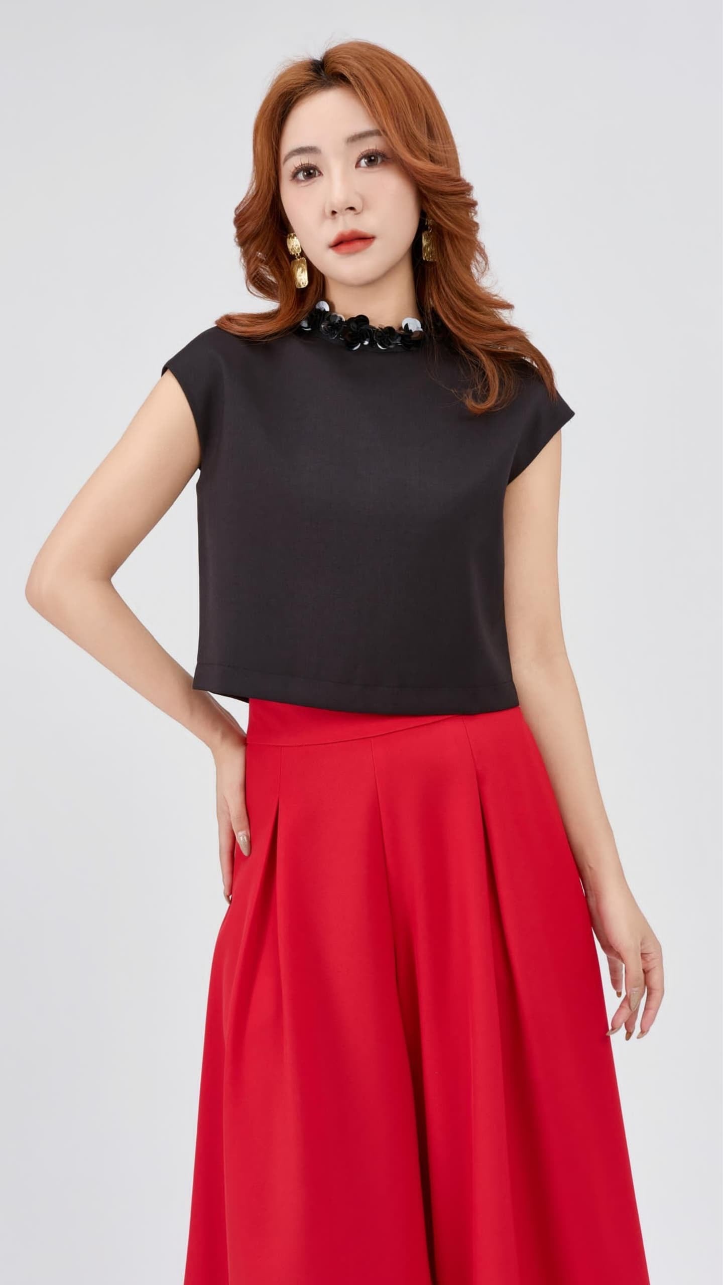 Ziri Flower Sequins Top