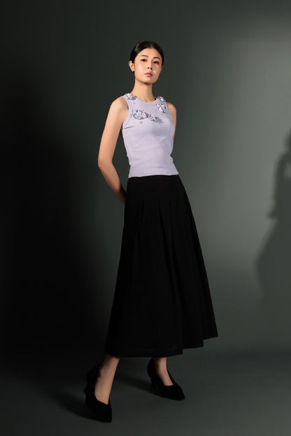 Fiona Embossed A-line Skirt