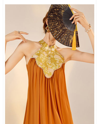 Ruyi Orient Halter Dress