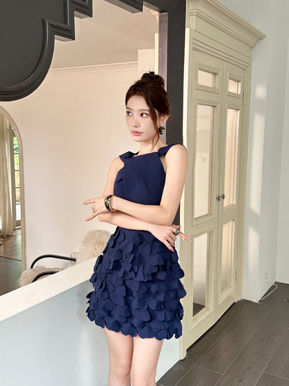 Mandy Petals Open Back Dress