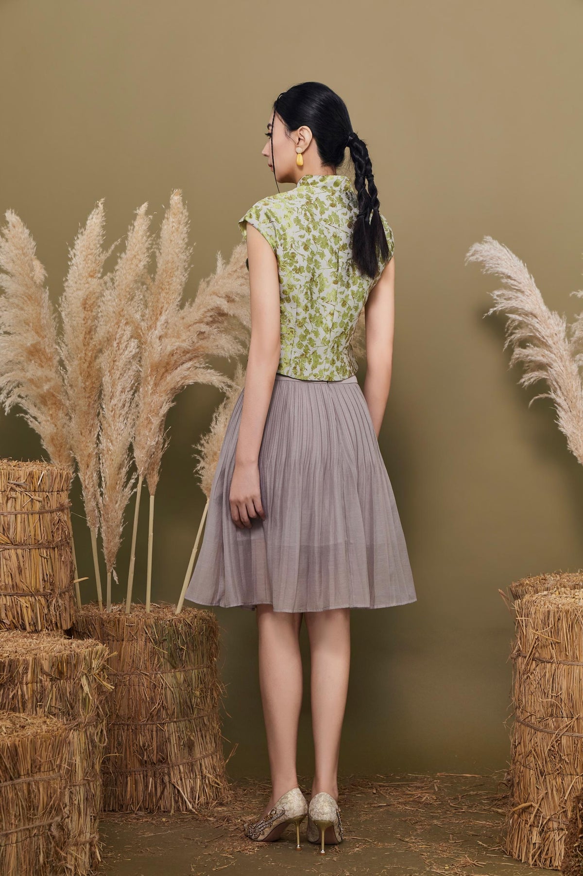 Yun Orient Jacquard Cheongsam Top
