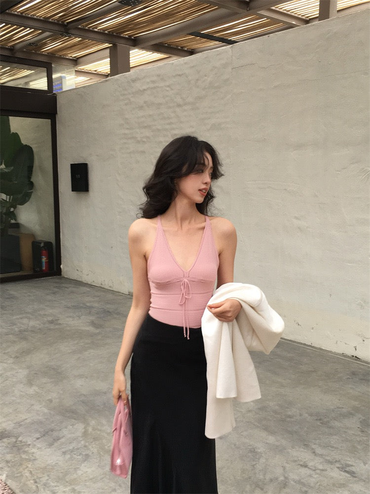 Kylie V-Neck Knit Tank Top