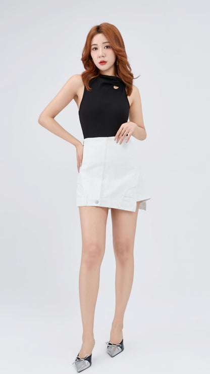 Ziri Ribbed Knit Twist Singlet