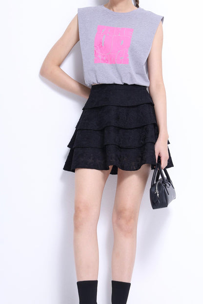 Lia Layered Lace Broderie Skirt