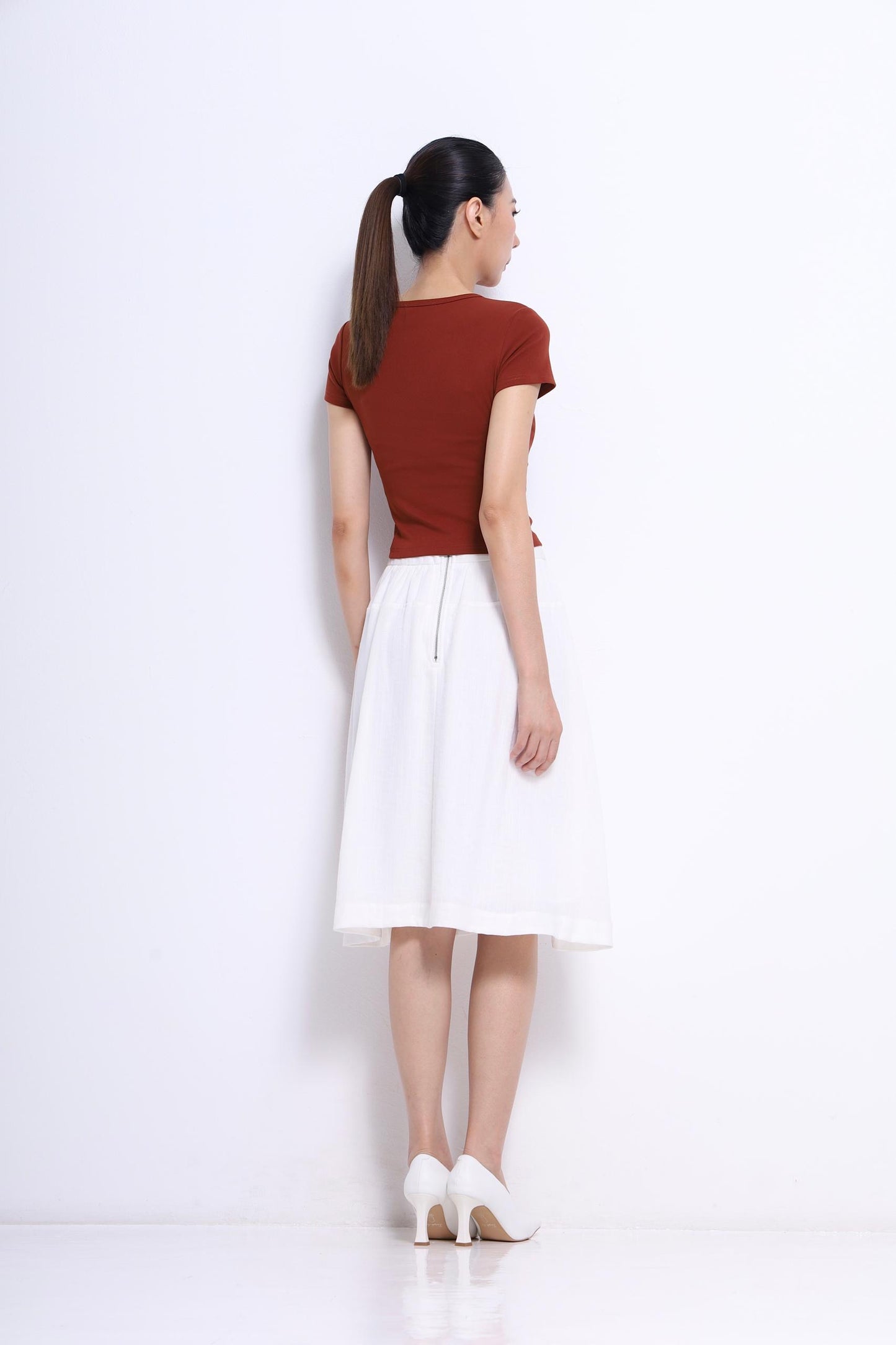 Lindy A-line Midi Skirt