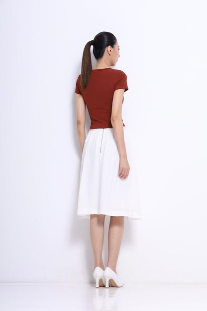 Lindy A-line Midi Skirt