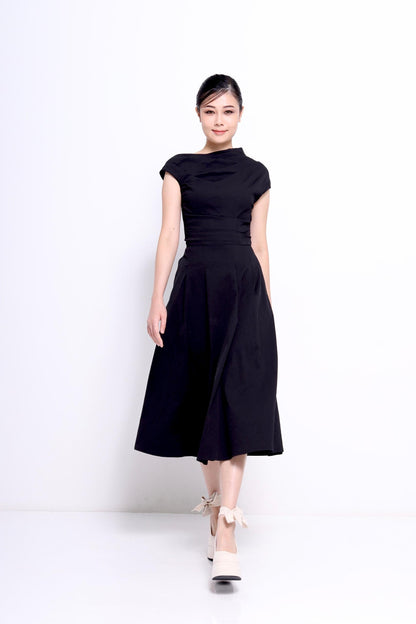 Sia Asymmetrical Drape Dress