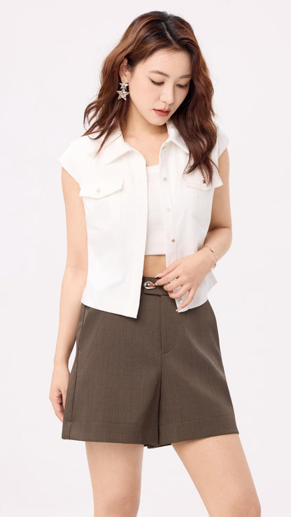 Ziri High Waist Tailored Shorts
