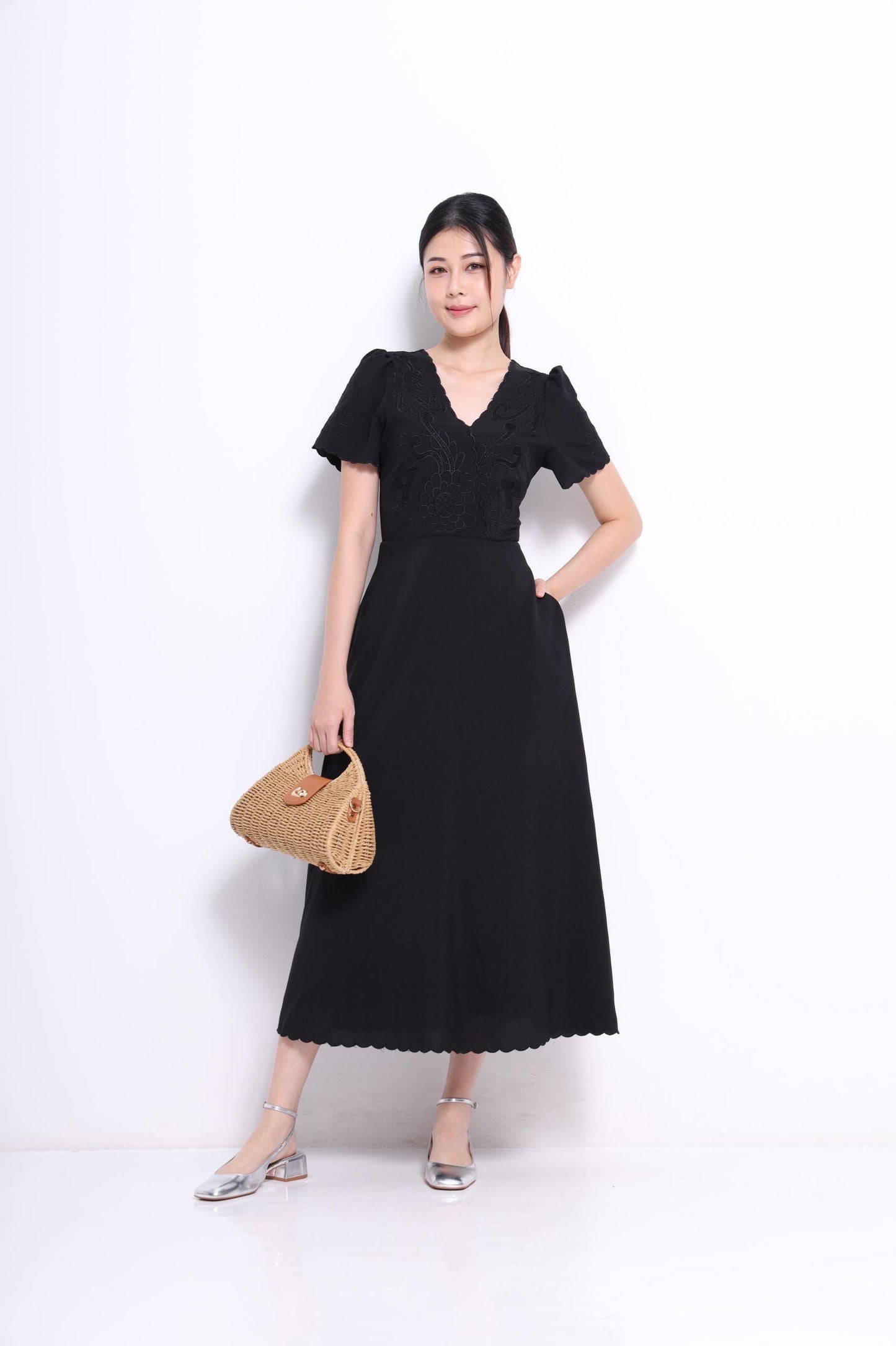 Nellie A-line Linen Dress