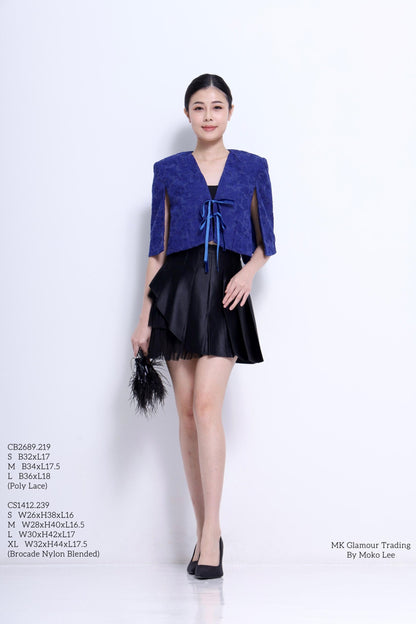 Lia Front Tie Cropped Cape