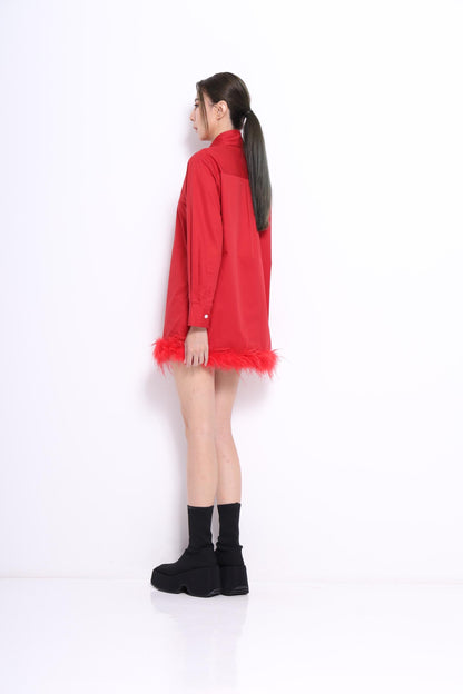 Jinny Feather Shirt Dress