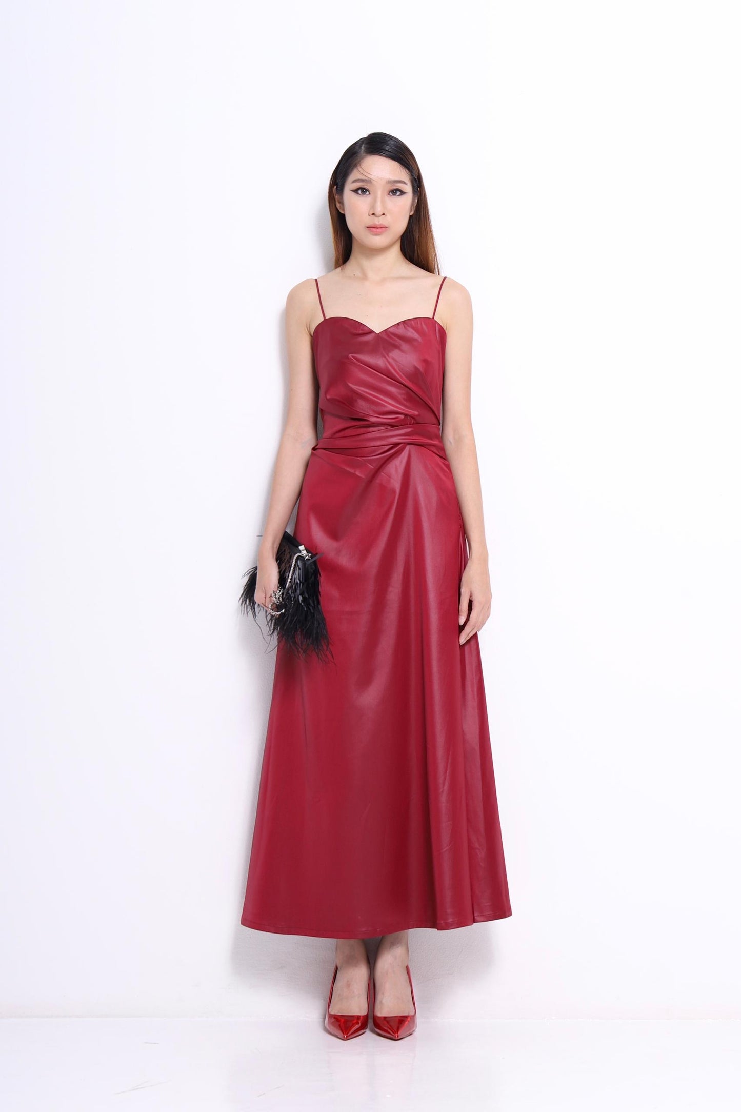 Dani Leather-like Evening Dress