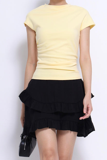 Janice Asymmetrical Knit Tee